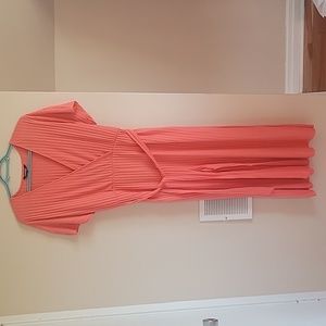 Coral Belted Romper